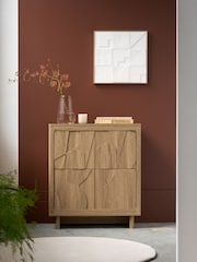 Dark Rowan Oak Effect Tall Cabinet - Image 1 of 12