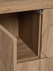 Dark Rowan Oak Effect Tall Cabinet - Image 11 of 12