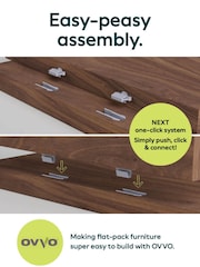 Dark Rowan Oak Effect Tall Cabinet - Image 12 of 12