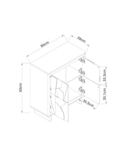 Dark Rowan Oak Effect Tall Cabinet - Image 5 of 12