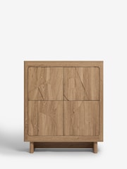 Dark Rowan Oak Effect Tall Cabinet - Image 8 of 12