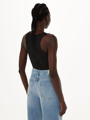 Whistles Black Ultimate Ribbed Scoop Vest - Image 5 of 6