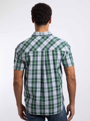 Weird Fish Green Judd Short Sleeve Check Shirt - Image 2 of 6