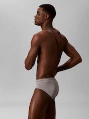 Calvin Klein Blue Hip Briefs 3 Pack - Microfibre Stretch - Image 3 of 6
