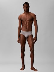 Calvin Klein Blue Hip Briefs 3 Pack - Microfibre Stretch - Image 4 of 6