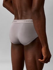 Calvin Klein Blue Hip Briefs 3 Pack - Microfibre Stretch - Image 5 of 6