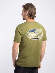Verde - Tricou Weird Fish cu imprimeu grafic pe față Coarse Fishing - Imaginea 2 din 6