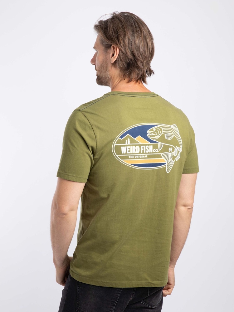 Verde - Tricou Weird Fish cu imprimeu grafic pe față Coarse Fishing - Imaginea 2 din 6