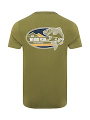 Verde - Tricou Weird Fish cu imprimeu grafic pe față Coarse Fishing - Imaginea 6 din 6