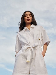 Barbour® International Rosell Linen Blend Short Playsuit - Image 5 of 16