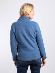Weird Fish Navy Blue Ariana Full Zip Grid Fleece - Image 2 of 7