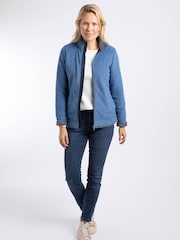 Weird Fish Navy Blue Ariana Full Zip Grid Fleece - Image 3 of 7
