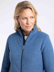 Weird Fish Navy Blue Ariana Full Zip Grid Fleece - Image 4 of 7