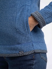 Weird Fish Navy Blue Ariana Full Zip Grid Fleece - Image 5 of 7