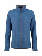 Weird Fish Navy Blue Ariana Full Zip Grid Fleece - Image 6 of 7