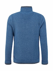 Weird Fish Navy Blue Ariana Full Zip Grid Fleece - Image 7 of 7