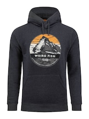 Svart - Weird Fish Hettegenser med grafisk popover-logo og trykk foran - Bilde 6 av 7