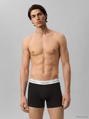 Calvin Klein מארז של 3 זוגות תחתוני בוקסר צמודים מבד סטרץ' מסיב כותנה בגזרה נינוחה, דגם Icon - תמונה 4 מתוך 5