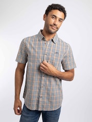 Weird Fish Yellow Judd Short Sleeve Check Shirt - Image 1 of 6