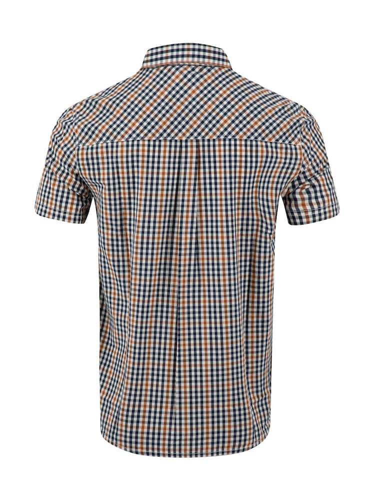 Weird Fish Yellow Judd Short Sleeve Check Shirt - Image 6 of 6 Weird Fish Yellow Judd Short Sleeve Check Shirt - Image 6 of 6