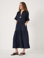 Hush Blue Maeve Cotton Cheesecloth Shirt Dress - Image 1 of 6