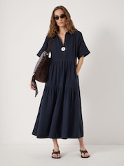 Hush Blue Maeve Cotton Cheesecloth Shirt Dress - Image 5 of 6