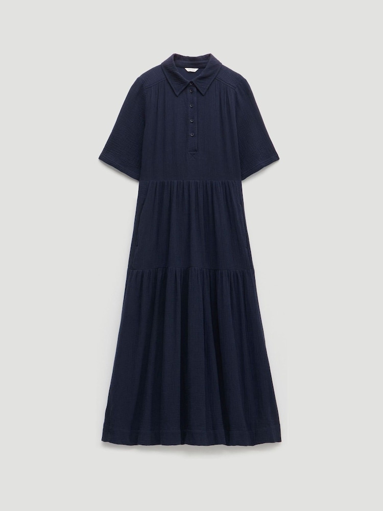 Hush Blue Maeve Cotton Cheesecloth Shirt Dress - Image 6 of 6