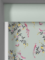 Sara Miller Green Birds & Trellis Made to Measure Roller Blinds - Image 4 of 6