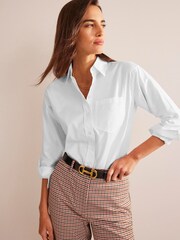 Boden White Connie 100% Cotton Shirt - Image 1 of 6
