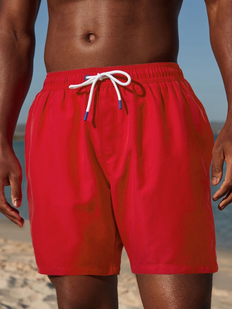 Bright Red Essential Swim Shorts - Image 1 of 10