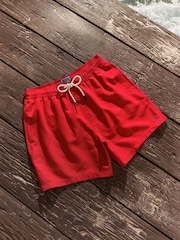 Bright Red Essential Swim Shorts - Image 5 of 10
