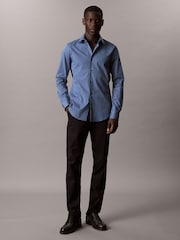 Calvin Klein Blue Slim Fit Poplin Dress Shirt - Image 1 of 1