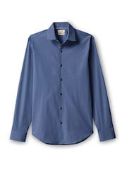 Calvin Klein Blue Slim Fit Poplin Dress Shirt - Image 7 of 7