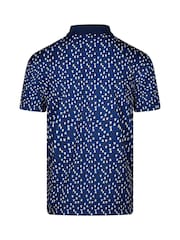 Ted Baker Sport Dark Blue Allcot GEO Golf Polo Shirt - Image 2 of 4