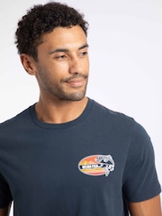 Weird Fish Navy Blue Coarse Fishing Front Print Graphic T-Shirt - Image 1 of 6
