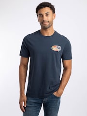 Weird Fish Navy Blue Coarse Fishing Front Print Graphic T-Shirt - Image 3 of 6