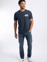 Weird Fish Navy Blue Coarse Fishing Front Print Graphic T-Shirt - Image 4 of 6