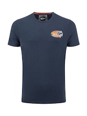 Weird Fish Navy Blue Coarse Fishing Front Print Graphic T-Shirt - Image 5 of 6