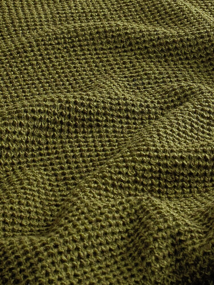 Olive Green Regular Knitted Textured Jumper - Image 7 of 7 Olive Green Regular Knitted Textured Jumper - Image 7 of 7