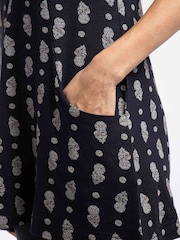 Weird Fish Dark Blue Arielle Printed Jersey 3/4 Sleeve Tunic - Image 5 of 7