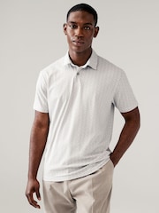 White/Gris/Noir Imprimé - Ajustement régulier - Polo en jersey Manches courtes 3 Pack - Image 4 de 12