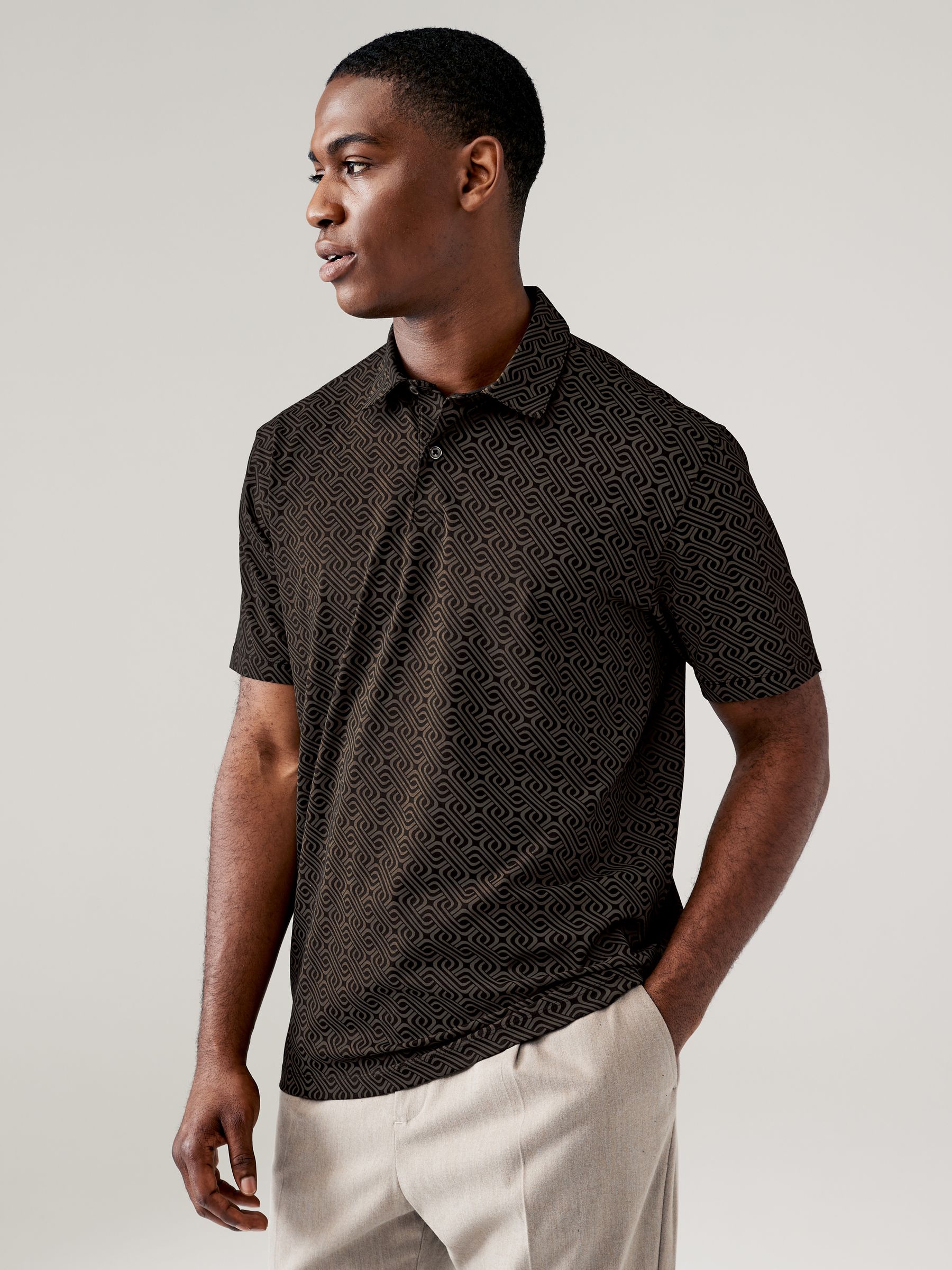 Buy White Grey Black Print Regular Fit Short Sleeve Jersey Polo Shirts 3 Pack from Next USA
