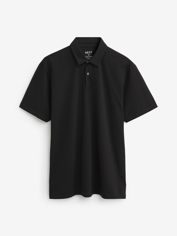 White/Gris/Noir Imprimé - Ajustement régulier - Polo en jersey Manches courtes 3 Pack - Image 9 of 12