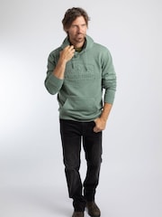 Weird Fish Green Perranporth  Embossed Grindle Hoodie - Image 3 of 7