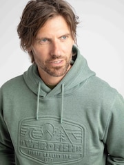 Weird Fish Green Perranporth  Embossed Grindle Hoodie - Image 4 of 7
