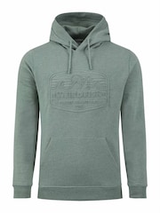 Weird Fish Green Perranporth  Embossed Grindle Hoodie - Image 6 of 7
