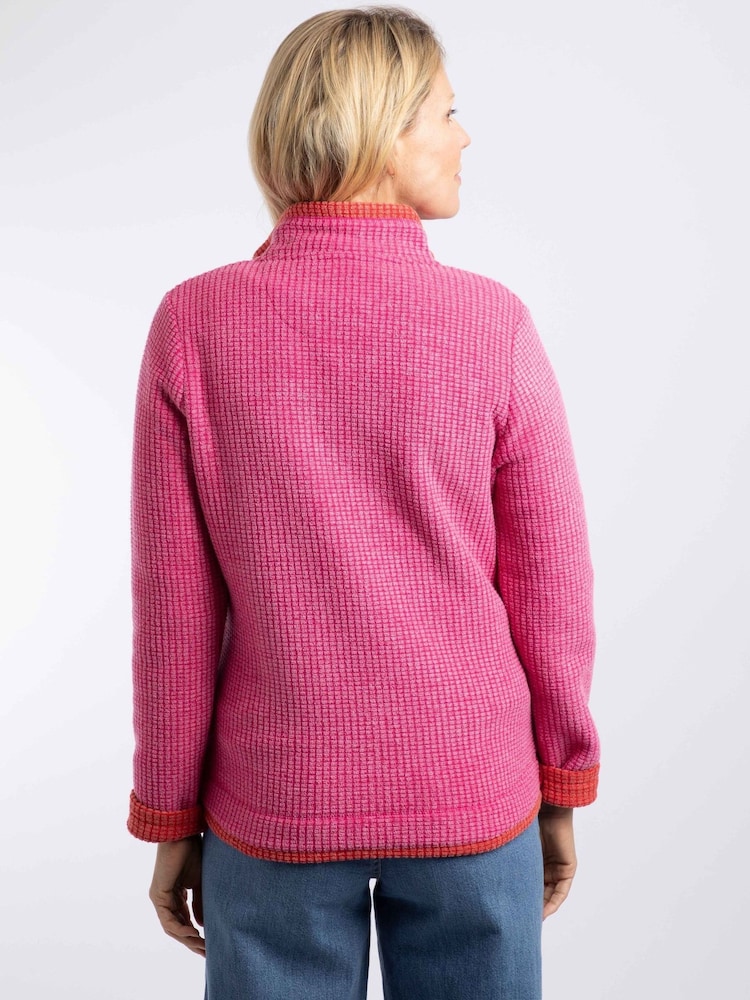Rosa - Felpa con zip intera Ariana di Weird Fish - Immagine 2 di 7