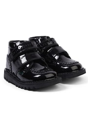 Kickers Black Hi Velcro Brogues - Image 3 of 5