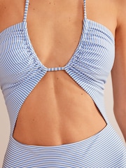 Boden Blue Cut-Out Detail String Swimsuit - Image 4 of 5