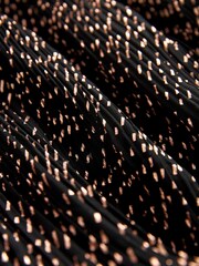 Rose Gold Long Sleeve Pleated Metallic Mini Dress - Image 7 of 7